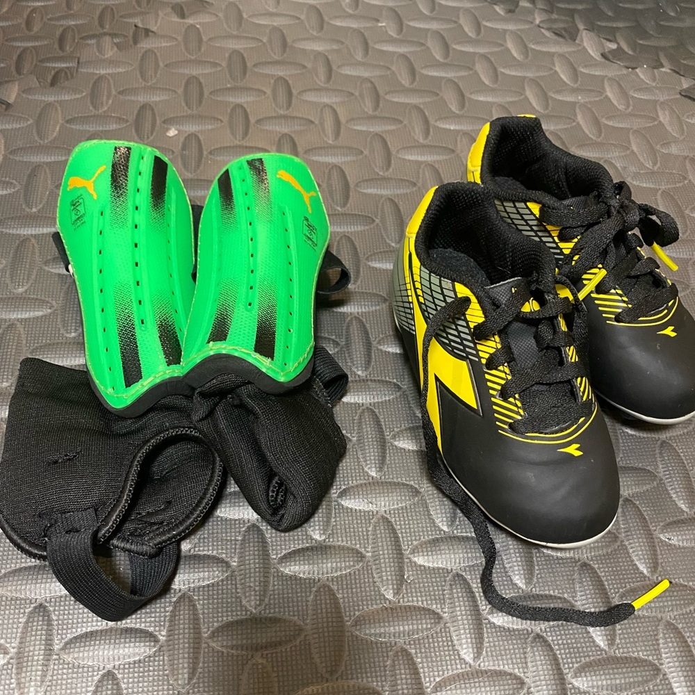Toddler Soccer Cleats and Shin Guards